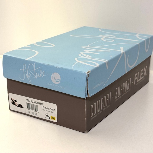 LifeStride Wedge Gorgeous Black Sandals Sz 7.5 NWT - Picture 10 of 11